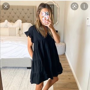 Black Hidden Romper Dress